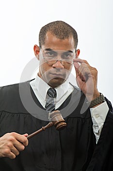 Handsome hispanic judge