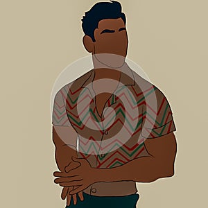 Handsome hunk illustration