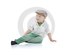 Handsome little boy in a cap