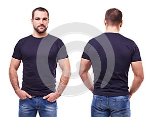 Handsome man in black t-shirt photo