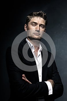 Handsome man in a business suit, portrait