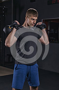 Handsome man doing functional training
