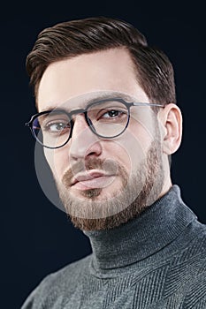 Handsome man in glasses