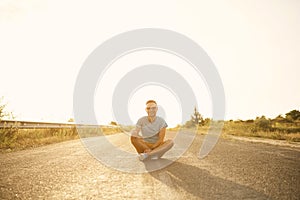 Handsome man outdoors portrait