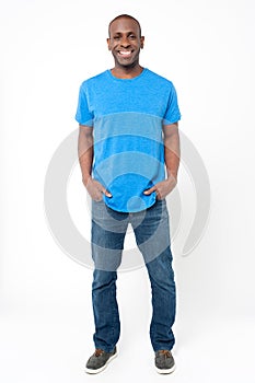 Handsome man posing casually