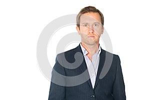 Handsome man in suit isolated