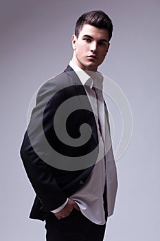 Handsome man wearing suit