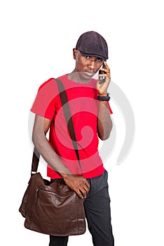 Handsome mature man with cellphone