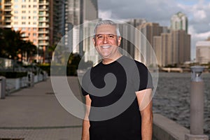 Handsome middle age man