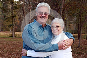 Handsome older couple