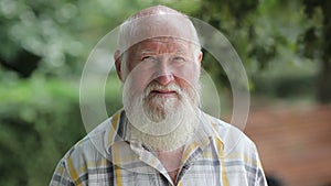 Handsome older man smiling