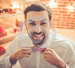 Handsome romantic guy