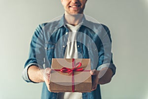 Handsome romantic guy