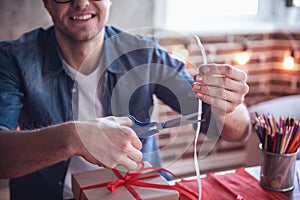 Handsome romantic guy