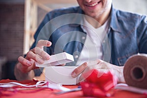 Handsome romantic guy