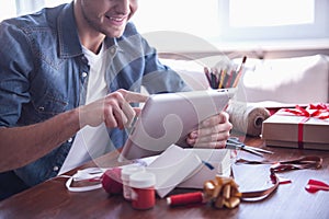 Handsome romantic guy