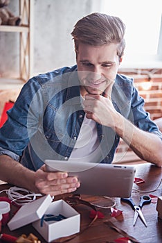 Handsome romantic guy