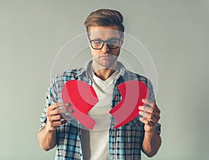 Handsome romantic guy