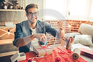 Handsome romantic guy