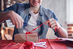 Handsome romantic guy