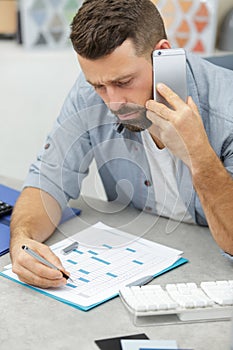 handsome smart businessman in office photo