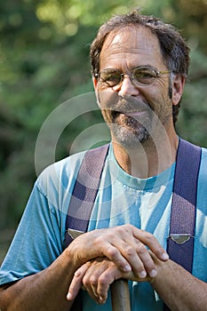 Handsome smiling worker