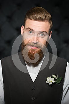 Handsome stylish man with beard