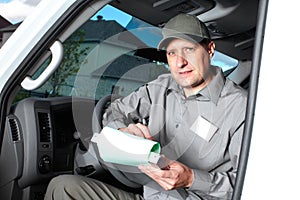 Handsome truck driver.