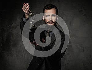 Handsome well-dressed man