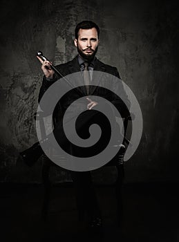 Handsome well-dressed man