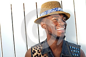 Handsome young african american man smiling