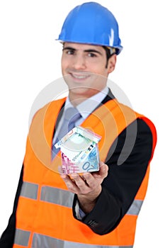 Handsome young architect