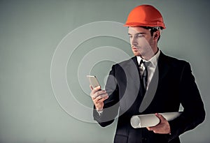 Handsome young architect