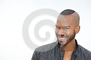 Handsome young black man smiling