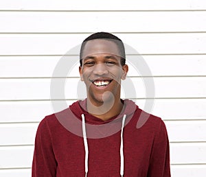 Handsome young black man smiling