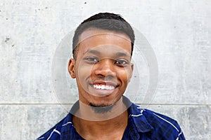 Handsome young black man smiling