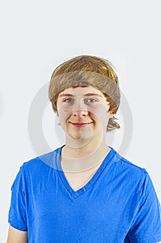 Handsome young boy in studio