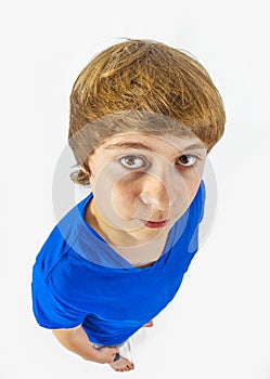 Handsome young boy in studio