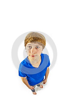 Handsome young boy in studio