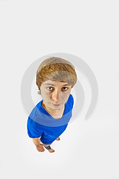 Handsome young boy in studio