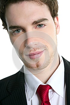 Handsome young businessman portrait tie suit