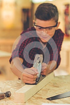 Handsome young carpenter