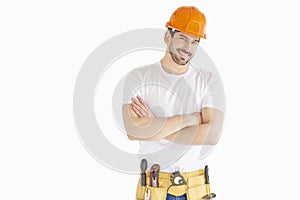 Handsome young handyman photo