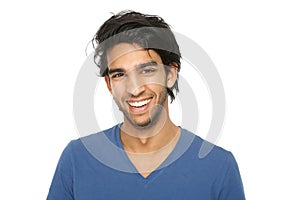 Handsome young indian man smiling