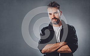 Handsome young man in casual outfit