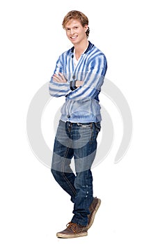 Handsome Young Man Full Length Portrait