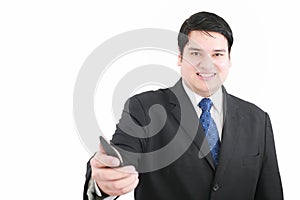 Handsome young man in a suit