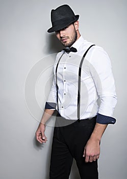 Handsome young man wearing hat
