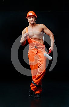 Handsome young painter