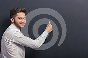 Handsome young student